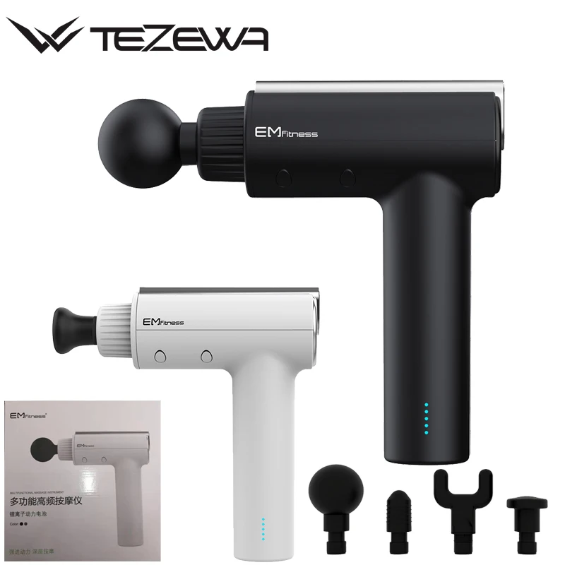 

TEZEWA Massage Gun Vibrating Muscle Massager Deep Relaxation Therapy Fitness exercise Pain Relief Electric Massager for Body