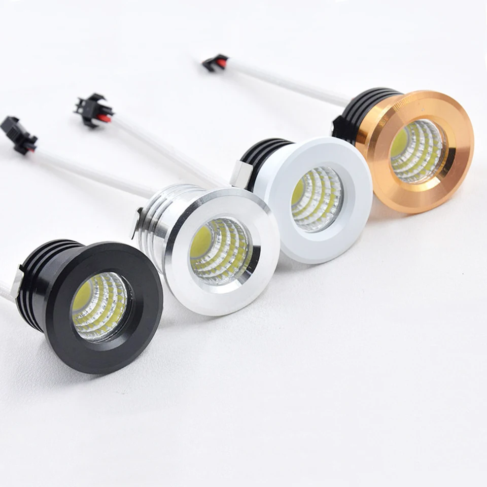 Lot De 2 Mini Projecteurs LED COB - 1W Ou 3W - Downlight Pour Vitrine, Présentoir - Neuf