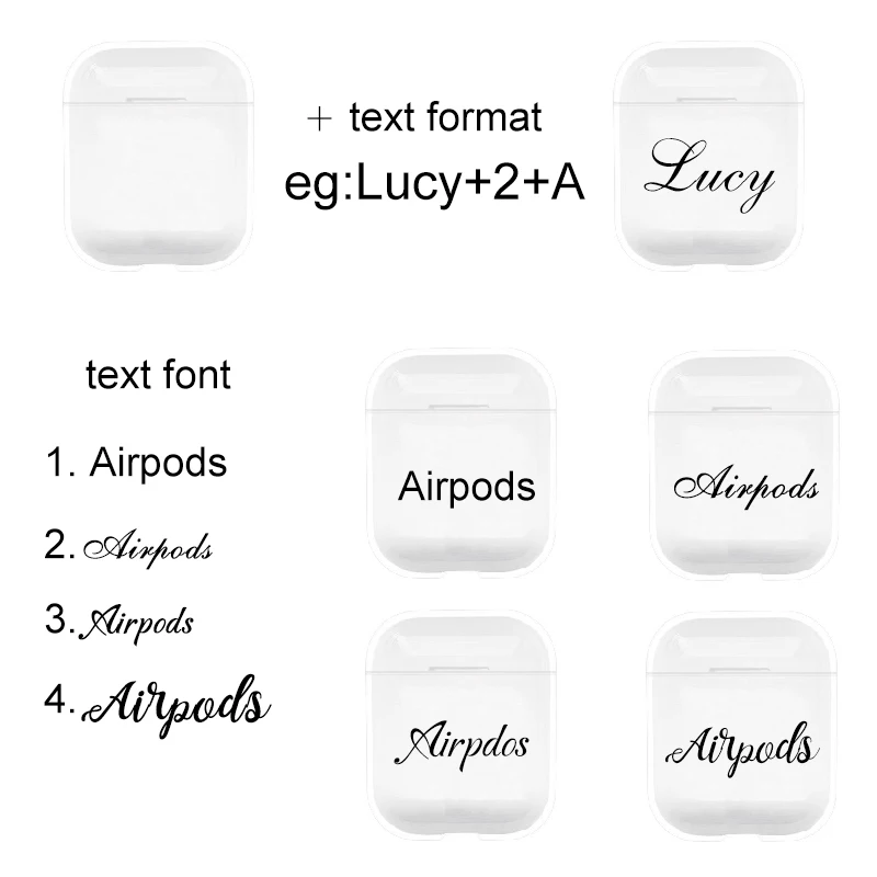 Пользовательское Имя/логотип/текст Мягкий силиконовый чехол для Air Pods чехол для Bluetooth беспроводной Airpod Чехол DIY индивидуальные фото буквы горячая распродажа
