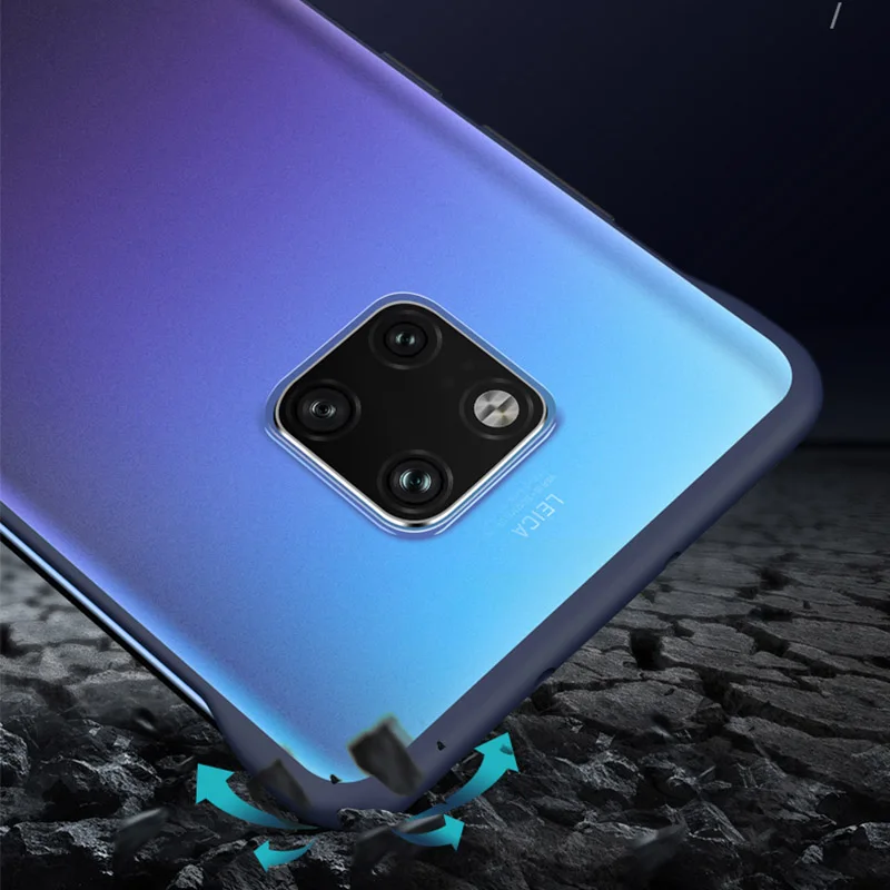 YueTuo бампер с кольцом Прозрачный чехол для Huawei Mate 10 20 pro x 20x mate20 mate10 ультра тонкий матовый жесткий чехол для телефона