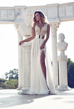 

Mermaid Floor-Length V-Neck Sleeveless Beading Bodice with a Paillette Sash Long Prom Dresses custom size New 2019 free shipping