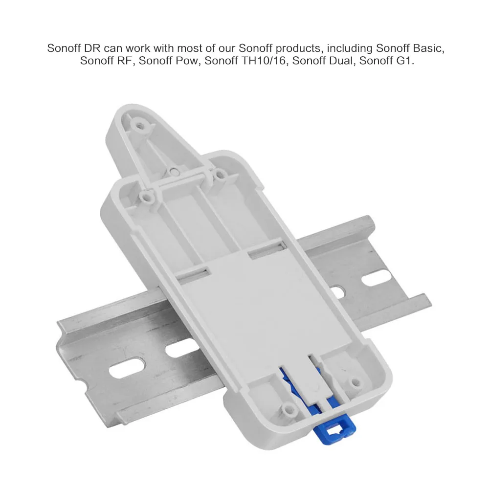 Sonoff dr Din Rail лоток Регулируемый монтируемый рельсовый Чехол Держатель решение для установки на направляющая дорожка переключающие модули автоматизации