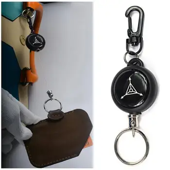 

High Rebound Telescopic Wire Rope Key Chain Anti-Lost Anti-Theft Telescopic Key Ring Anti-Lost Key Ring Easy Pull Buckle