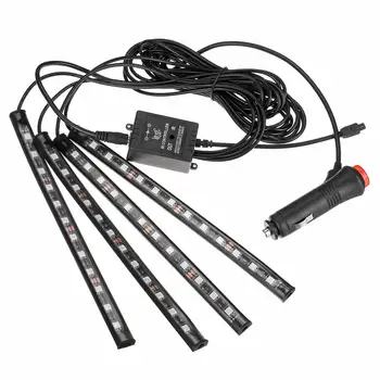 

NEW Car Interior Atmosphere LED RGB Strip Light Dash Floor Foot Decorative Light Music Sound Control Multiple Lighting