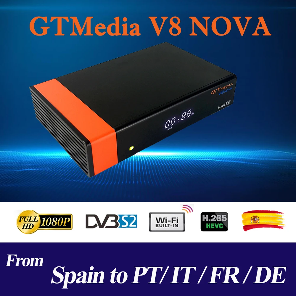 

2 Years Free Cccam cline Spain 7 lines Gtmedia v8 nova Satellite Receiver Freesat v8 Receptor Germany Send from Spain fast 1080P