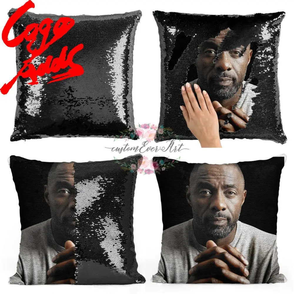 

Idris Elba sequin pillow | sequin Pillowcase | Two color pillow | gift for her | gift for him | pillow | magic pillow