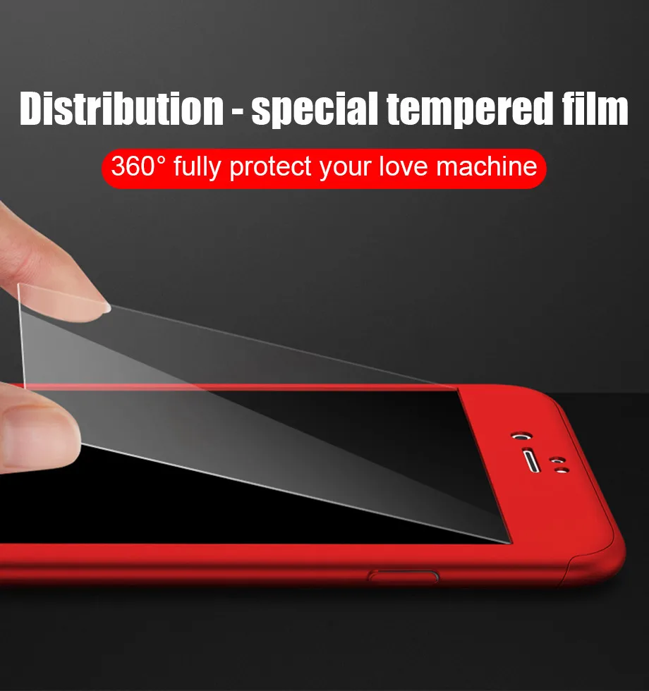 13-PC-For iPhone 6 6s Case 360 For iPhone 7 8 Plus X 10 Case
