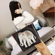 Женская тканевая сумка-тоут ручной работы из хлопка для покупок женские складные сумки на плечо Эко сумки bolsas eologicas reusizables