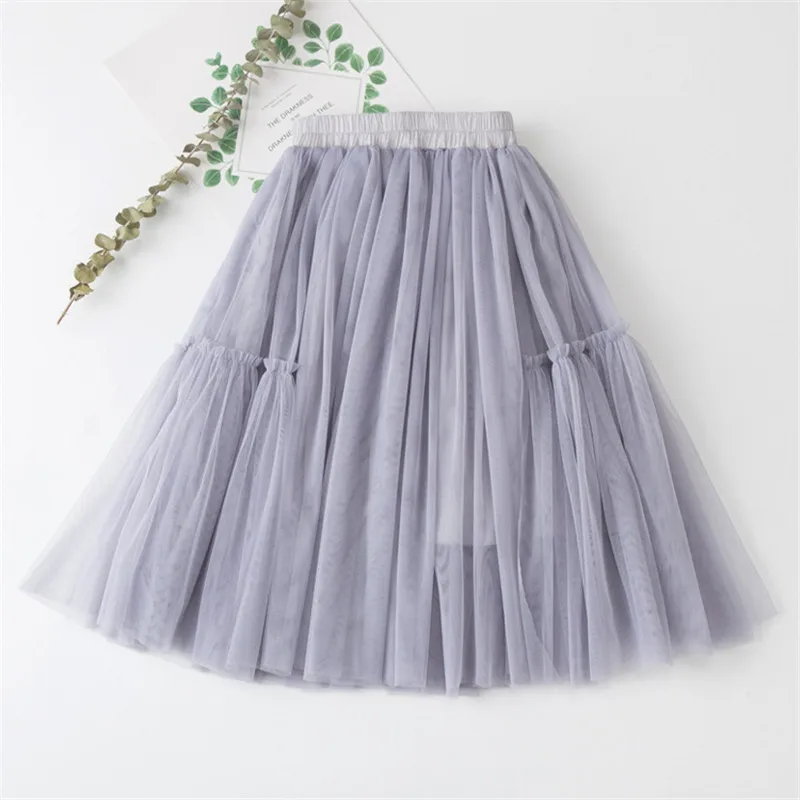 Kids Skirts For Girls Cotton Lace Tutu Pleated Black Pink Gray Children's Clothing 4 6 8 10 12Y Pettiskirt Party Clothes ballet tutu skirt,children skirts