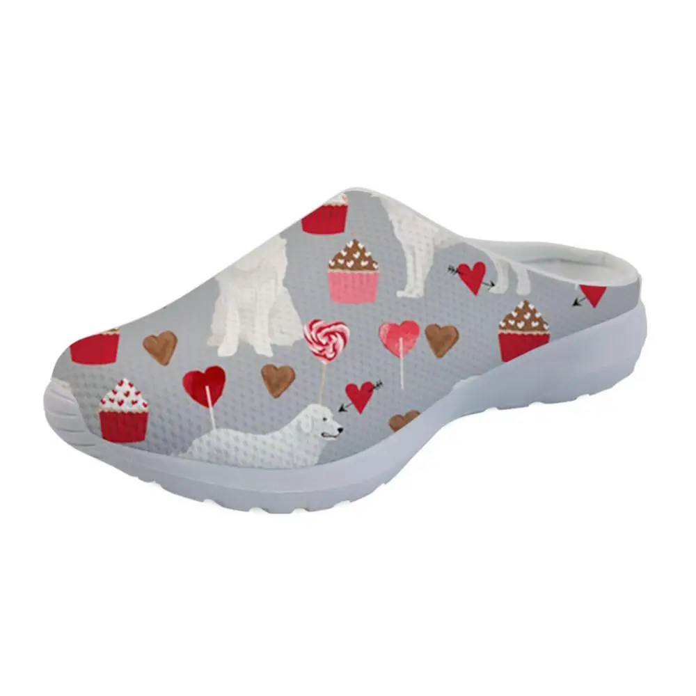 

Doginthehole Platform Beach Sandals Women Outdoor Slipper Non-Slip Breathable Great Pyrenees Printing Pattern Cute Ladies Shoes