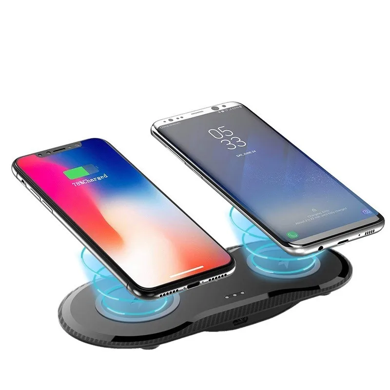Двойная Беспроводная зарядная станция Qi 20 Вт для iPhone 11 XS XR X 8 AirPods 10 док-станция