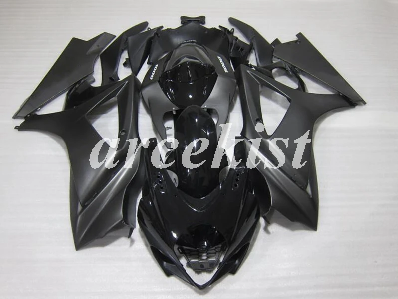 ABS мотоцикл Полный обтекатели комплект подходит для SUZUKI GSX-R1000 GSXR1000 2007 2008 07 08 K7 набор кузова черный