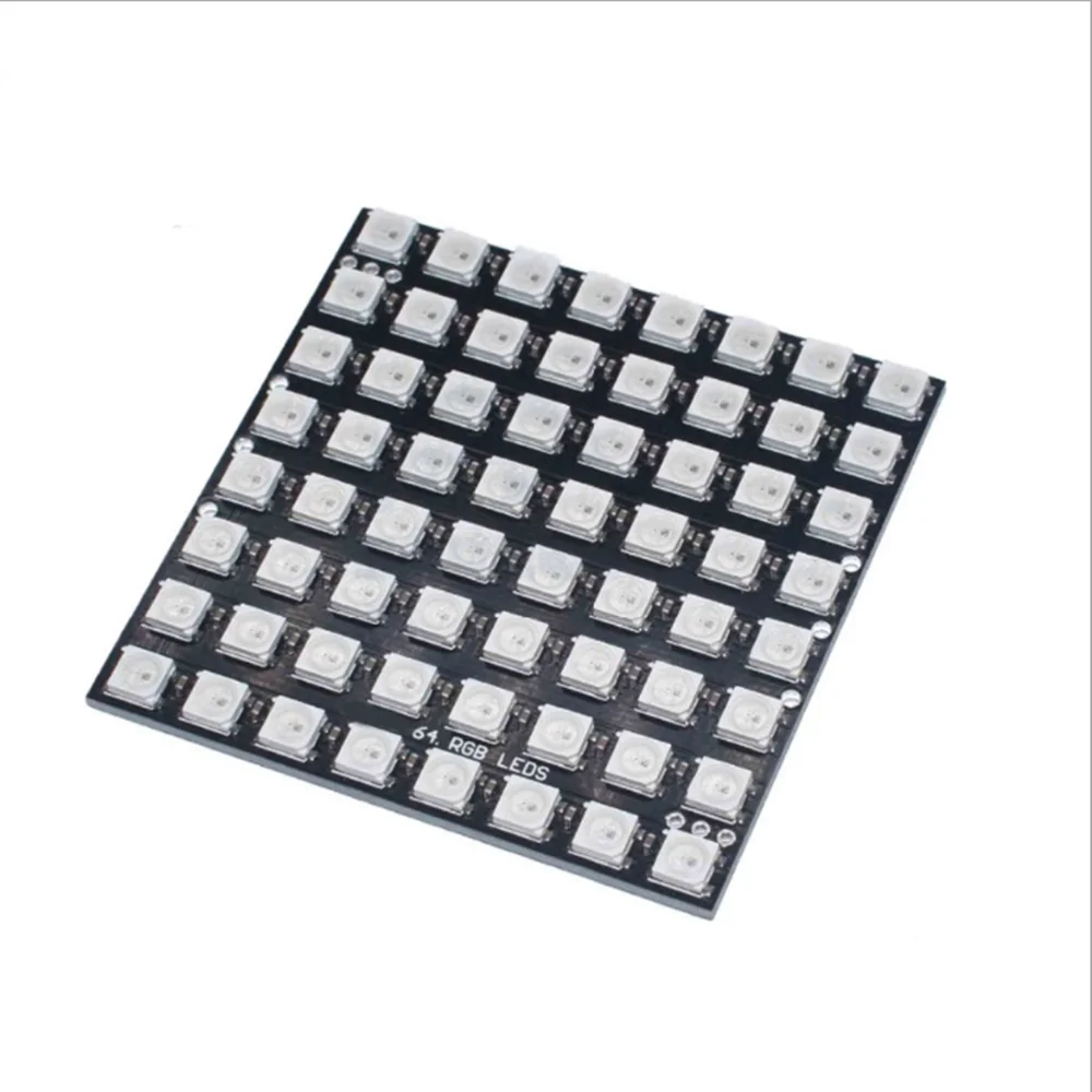 Ws2812b светодиодный светильник с пикселями 8x8 16x16 8x32 ws2812 панель светодиодов пиксельный экран RGB индивидуально адресуемые полосы адресная лампа 5 В