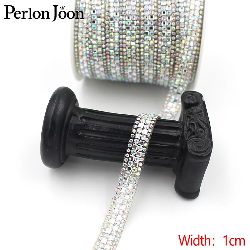 1yard hot fix AB farbe strass weiß glas band kristall strass trim band Party hochzeit dekorative zubehör TR131 – Detail 16