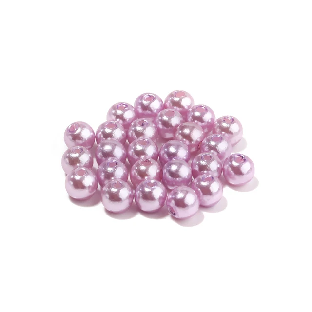 1000pcs 3-10mm Round ABS Imitation Pearl Beads Loose Beads Plastic Acrylic Spacer Bead For Jewelry Making Diy Bracelet Necklace Light purple