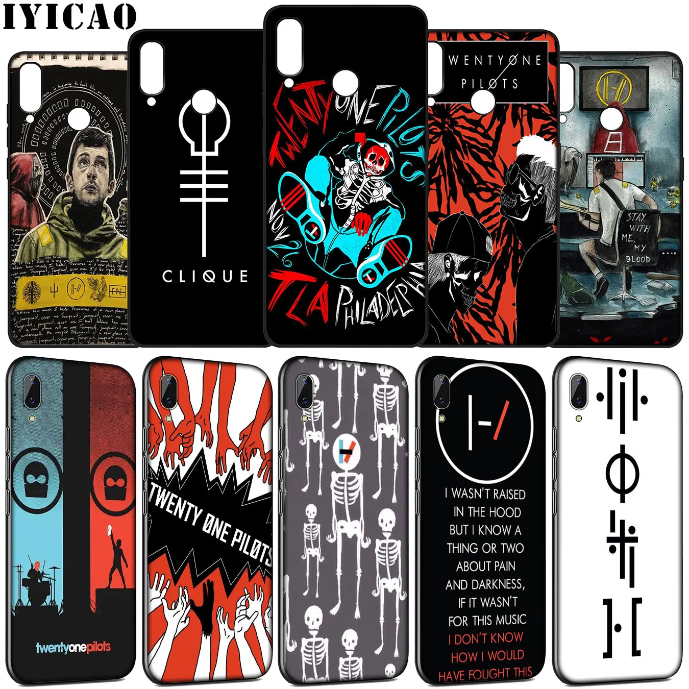 Мягкий чехол с цитатой музыкальной группы Twenty One 21 Pilots для Huawei Y9 Y7 Y6 Prime 2019 Honor view 20 8C