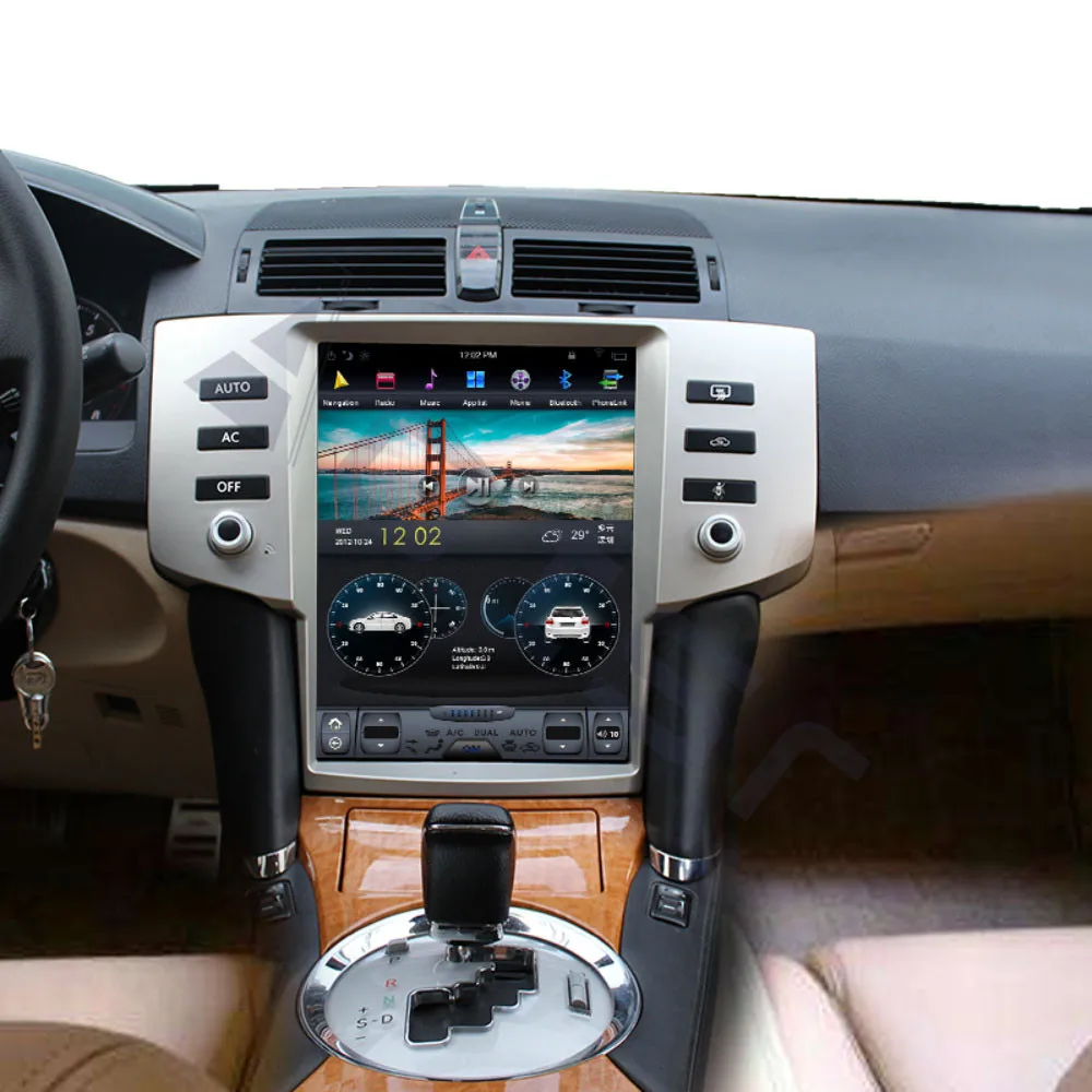 Cheap Aotsr 12.1“  Vertical screen Android 8.1 Car DVD Multimedia player GPS  For Toyota REIZ 2005-2009 built-in carplay stereo Wifi 1