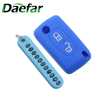 

Silicone Flip Car Key Case For Peugeot 208 207 308 RCZ 408 for Citroen 2 3 Buttons Folding Keychain Remote Fob Protection Cover