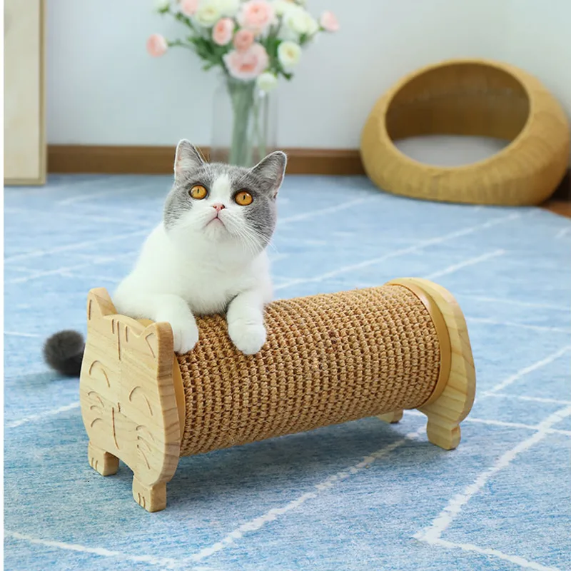 Sisal Cat Scratching Post Nature Pine Climbing Frames Furniture Pet
