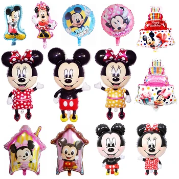 

Mickey Minnie Mouse Foil Balloons 112cm Cartoon Balons Birthday Party Decoration Kids Baby shower Party Toys balons Ball Globos