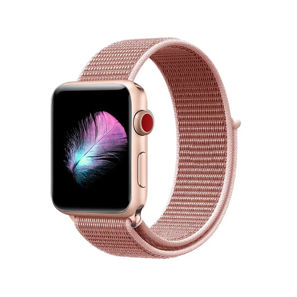 Vintage rose Ремешок для наручных часов Apple Watch Series 5/4/3/2 40 мм 44 нейлон мягкий дышащий сменный ремешок Спортивные петли для наручных часов iwatch серии 4 38 мм 42 мм - Цвет ремешка: Vintage rose