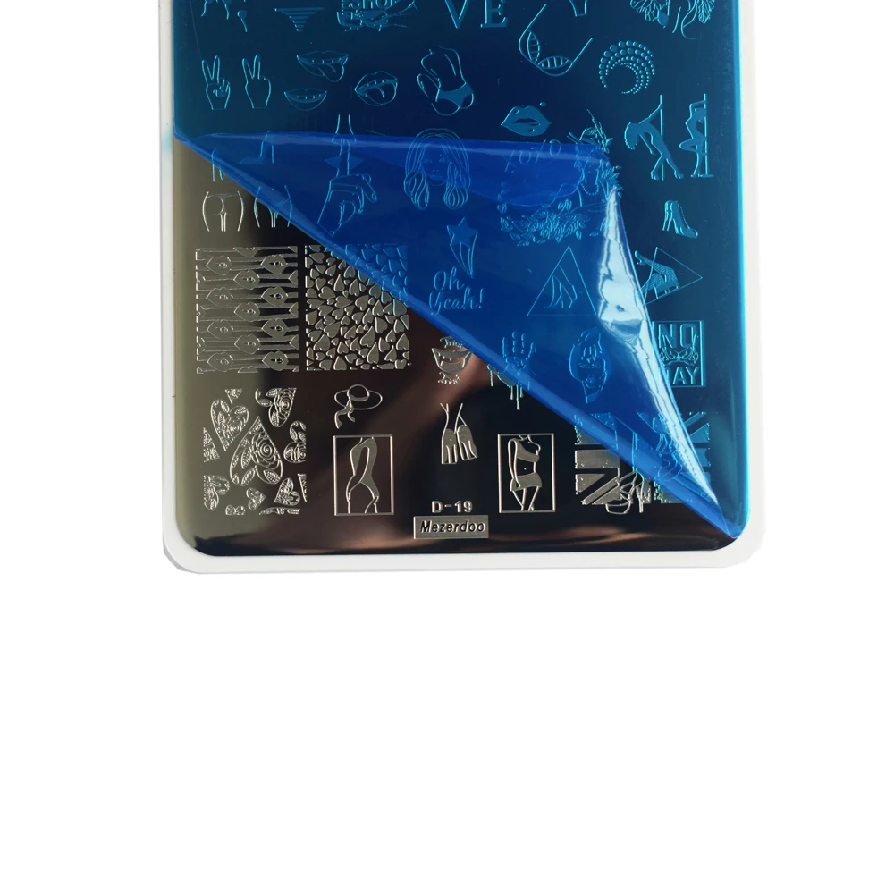 네일 스탬프 뱀 빅 사이즈 풀 커버 네일 스탬핑 플레이트, 레이스 하트 섹시한 소녀 펑크 스타일 매니큐어 네일 아트 템플릿, 14.5x9.5cm