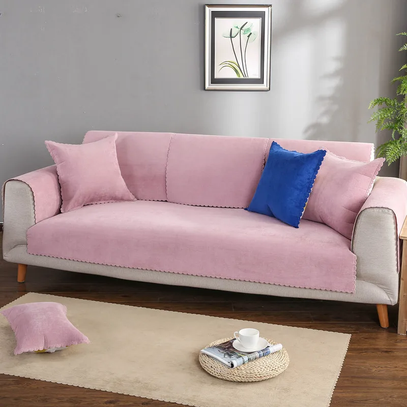 Водонепроницаемый чехол для дивана с домашними животными противоскользящие уличные/гостиные Чехлы против царапин кошки против мочи чехлы для диванов легко чистить - Цвет: Pink