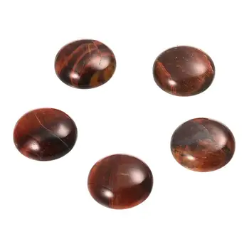 

40 pieces/bag red tiger eye ring face semi-circular bare stone ring face DIY diamond jewelry accessories wholesale NS099