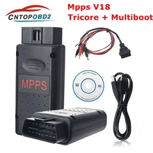 MPPS V18.12.3.8 MPPS V18 основной+ TRICORE+ MULTIBOOT OBD2 Ecu чип тюнинговый инструмент с Секцией трикорный кабель для Edc15 Edc16 Edc17