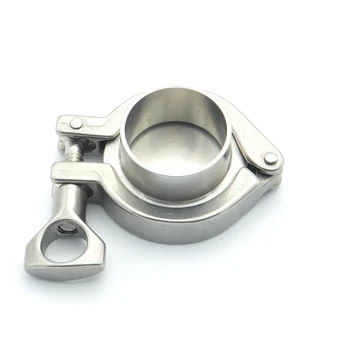

304 Stainless Steel Sanitary Pipe Fitting Set 16mm Pipe OD Sanitary Weld Ferrule + 1/2" Tri Clamp + Silicon Gasket + End Cap