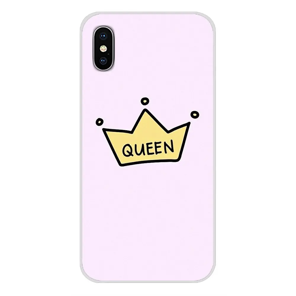 Аксессуары чехлы для телефонов huawei mate Honor 4C 5C 5X6X7 7A 7C 8 9 10 8C 8X20 Lite Pro I am queen Crown King Princess - Цвет: images 2