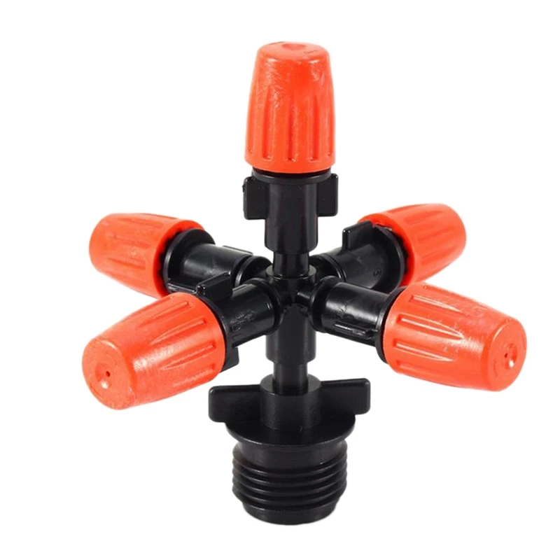 Garden Sprinklers Automatic Watering Grass Lawn 360 Degree Circle Rotating Water Sprinkler 5 Nozzles Pipe Hose | Дом и сад