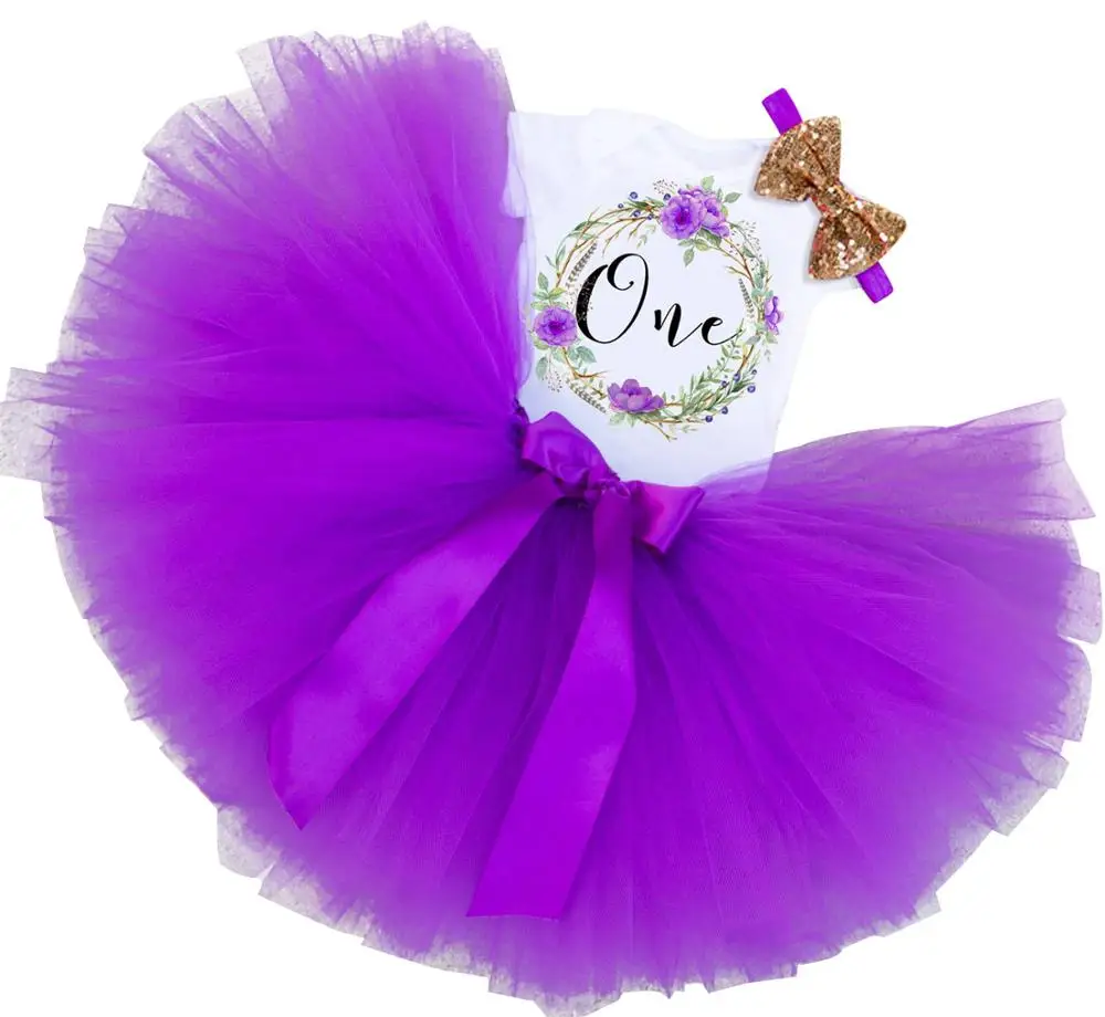 It's My Princess/платье с единорогом для девочек 1 год, платье для дня рождения нарядная одежда платья для младенцев 12 месяцев, Unicornio Vestido - Цвет: Purple