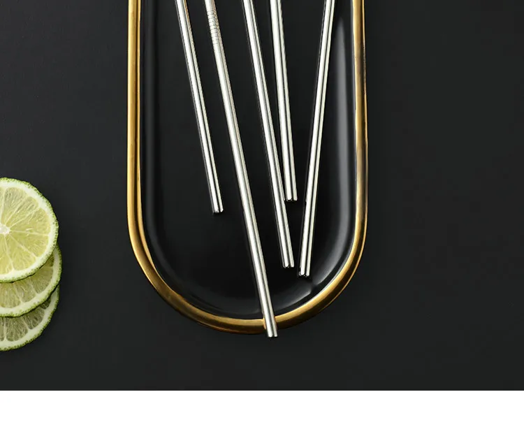 304 Stainless Steel Creative Color Straw Metal Thread Environmentally Friendly Pearl Milk Tea Elbow Straw