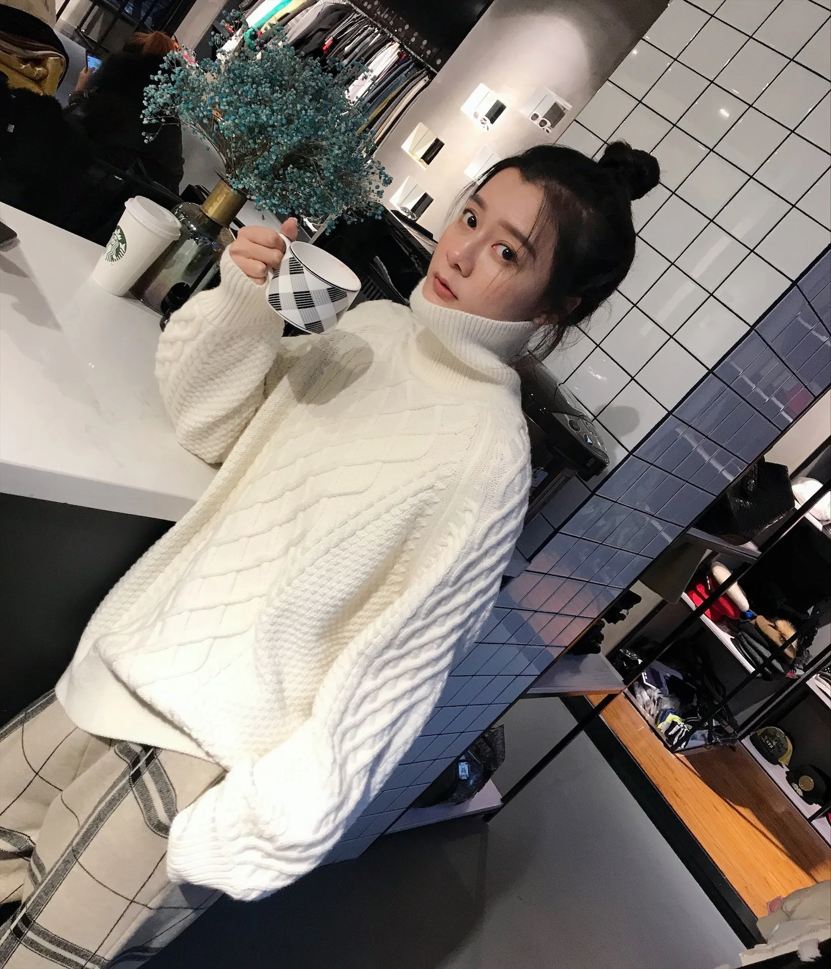 SHENGPALAE, новинка, Модный осенне-зимний однотонный пуловер с высоким воротом для женщин, Свободный Повседневный свитер, женский корейский свитер A281