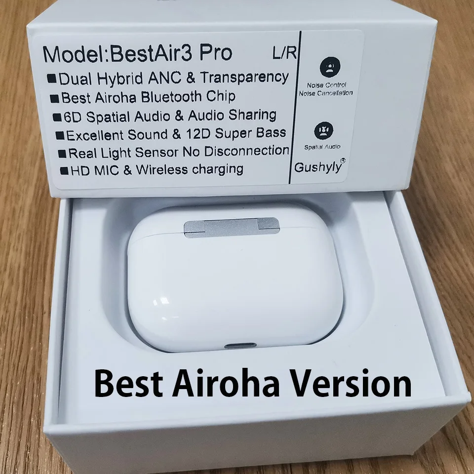 TWS-наушники Bestair3 Pro с чипом Airoha гибридные наушники 45 дБ активным шумоподавлением
