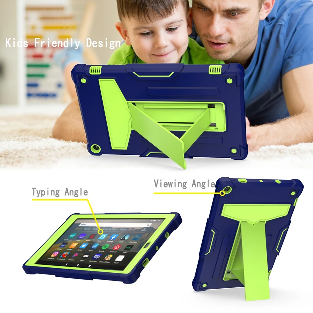 

Case For Kindle Fire HD10 HD 10 2017 2019 Full body Heavy ShockProof Kids tablets Cover For Kindle Fire HD8 2020 capa Fundas