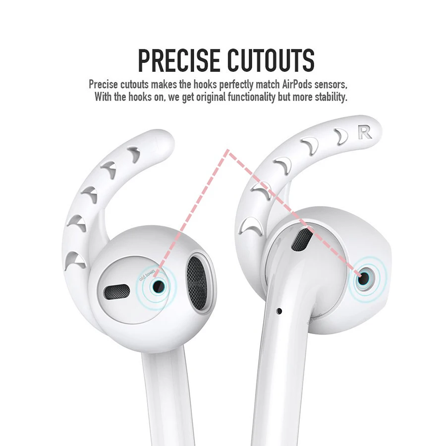 1 пара силиконовые повязки для Airpods 1 2 Чехол для наушников для Airpods силиконовый чехол для уха Pod Funda