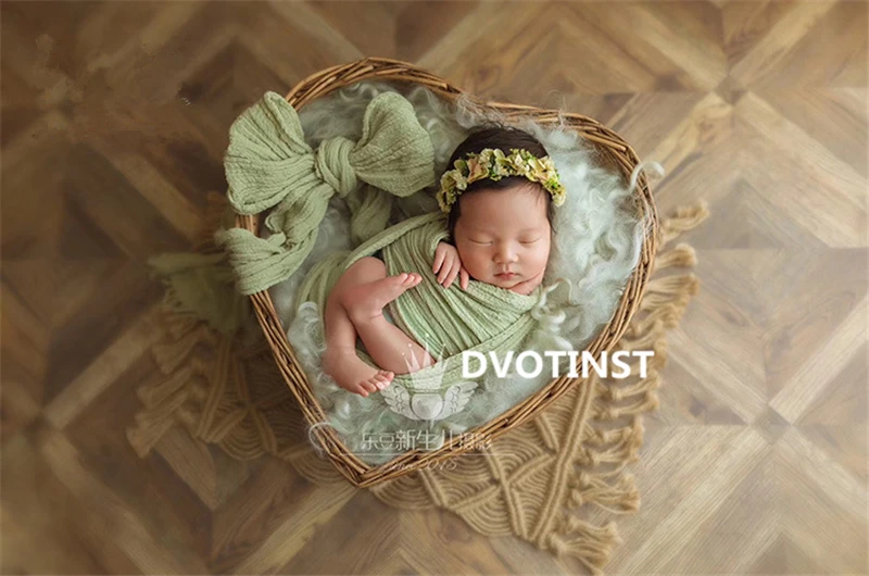 Dvotinst новорожденный реквизит для фотосъемки для ребенка Ретро Сердце ручной работы солома позирующая корзина ведро фото аксессуары реквизит для фотосессии