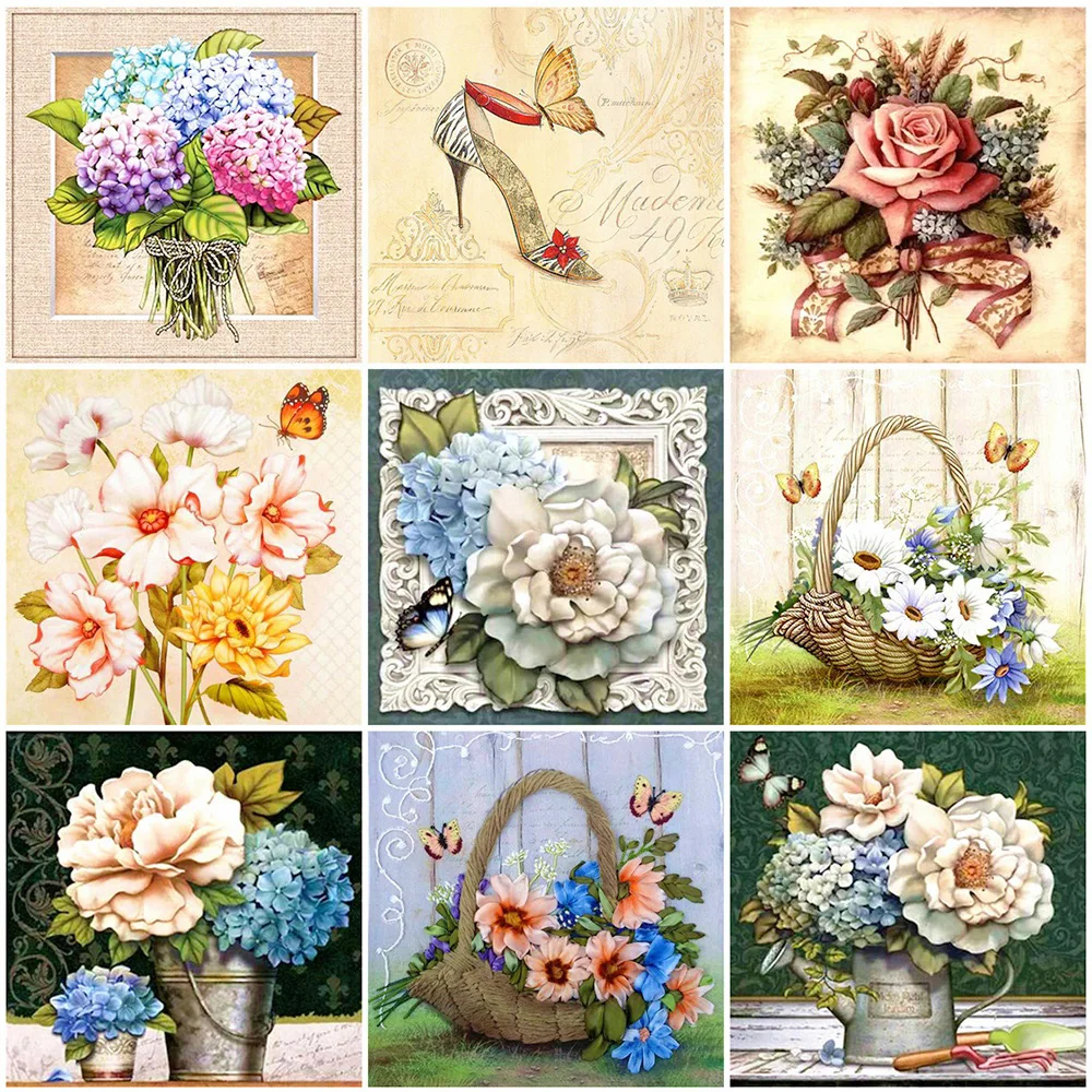 5D Diamond Painting Flower New Arrival Full Square Embroidery Mosaic Art Home Decoration | Дом и сад