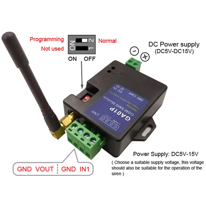 New GA01P Mini GSM Alarm Systems SMS Alarms Security System Rechargeable Battery for Power Failure Alert