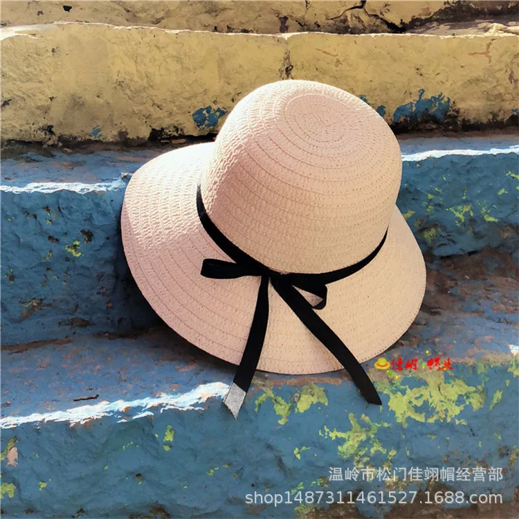 Женские шляпы от солнца, модные, однотонные, с большим козырьком, с бантом, для женщин, s, на каждый день, шикарные, подходят ко всему, высокое качество, корейский стиль, Kawaii, простые