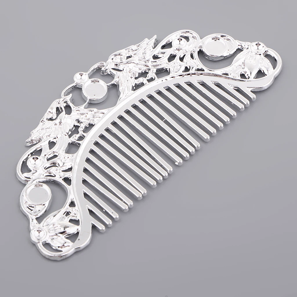 silver color Golden Color Round Cabochon Bezels Blank Hair Side Comb Cabochon Clip Hair Pin Clip Barrette Blanks Hairpin Findings