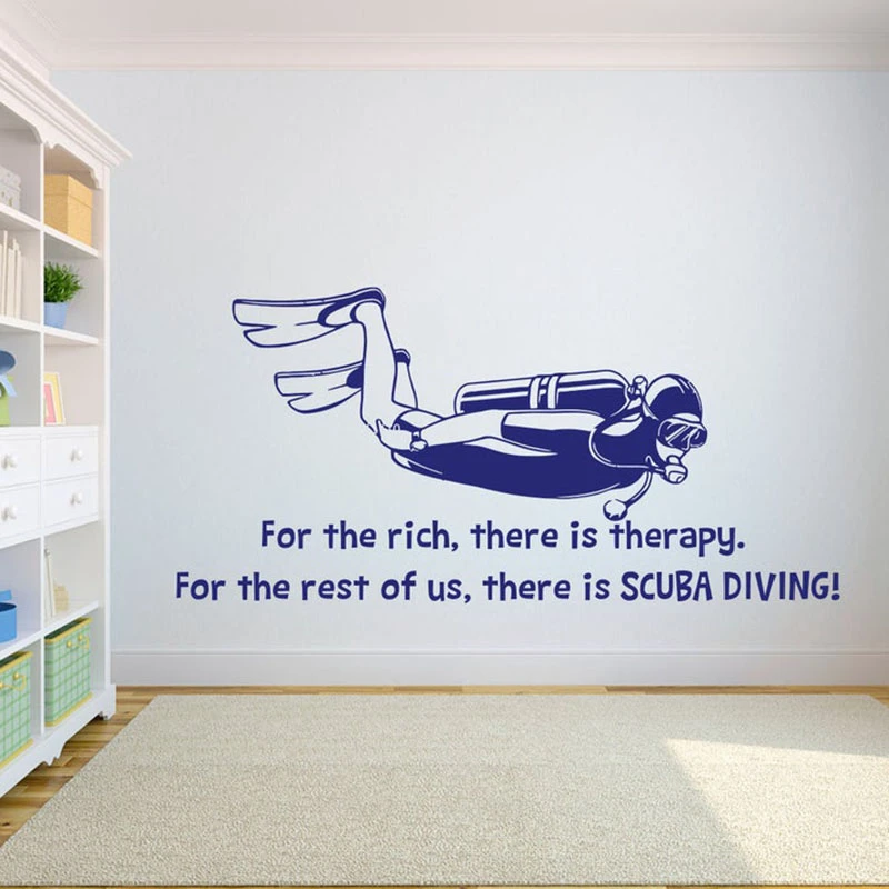 Plongee Sous Marine Citations Mur Decalcomanie Plongee Ocean Theme Salle De Bains Aquarium Interieur Decor Art Porte Fenetre Vinyle Autocollants Etanche Q744 Aliexpress