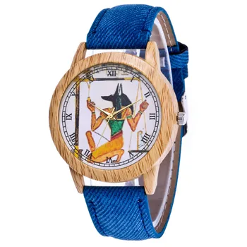 

Casual Quartz Watch Women's Fashion Leather Strap Analog Quartz Round wrist Watch Classic Wooden dial watch Bayan Kol Saati