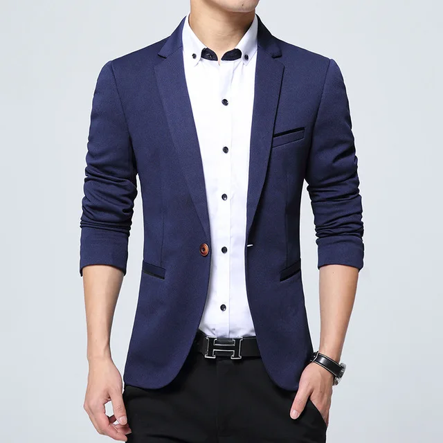 Новинка, Мужской Блейзер, пиджак, роскошная мужская одежда, на одной пуговице, умный, Повседневный, мужской пиджак, приталенный, блейзеры, модная верхняя одежда, Офисные блейзеры