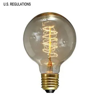 

G125 Vintage Retro Edison Bulbs Spiral Light Handmade Glass Industrial Style Tungsten Bulb Pendant Lamps Lighting