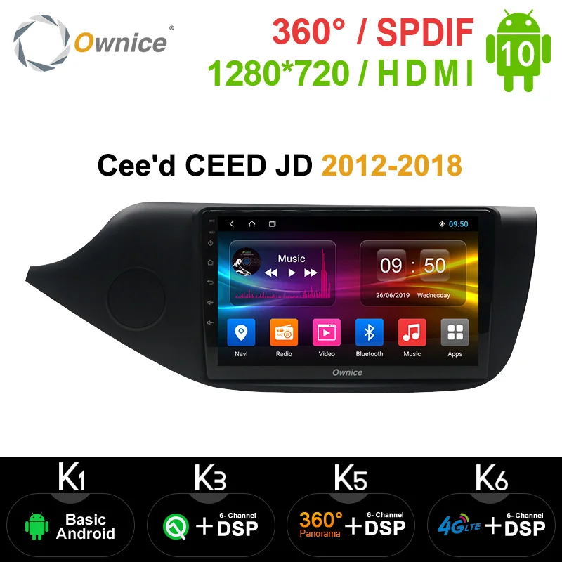 Автомобильный DVD проигрыватель Ownice Android 10 0 с GPS ГЛОНАСС навигацией мультимедиа