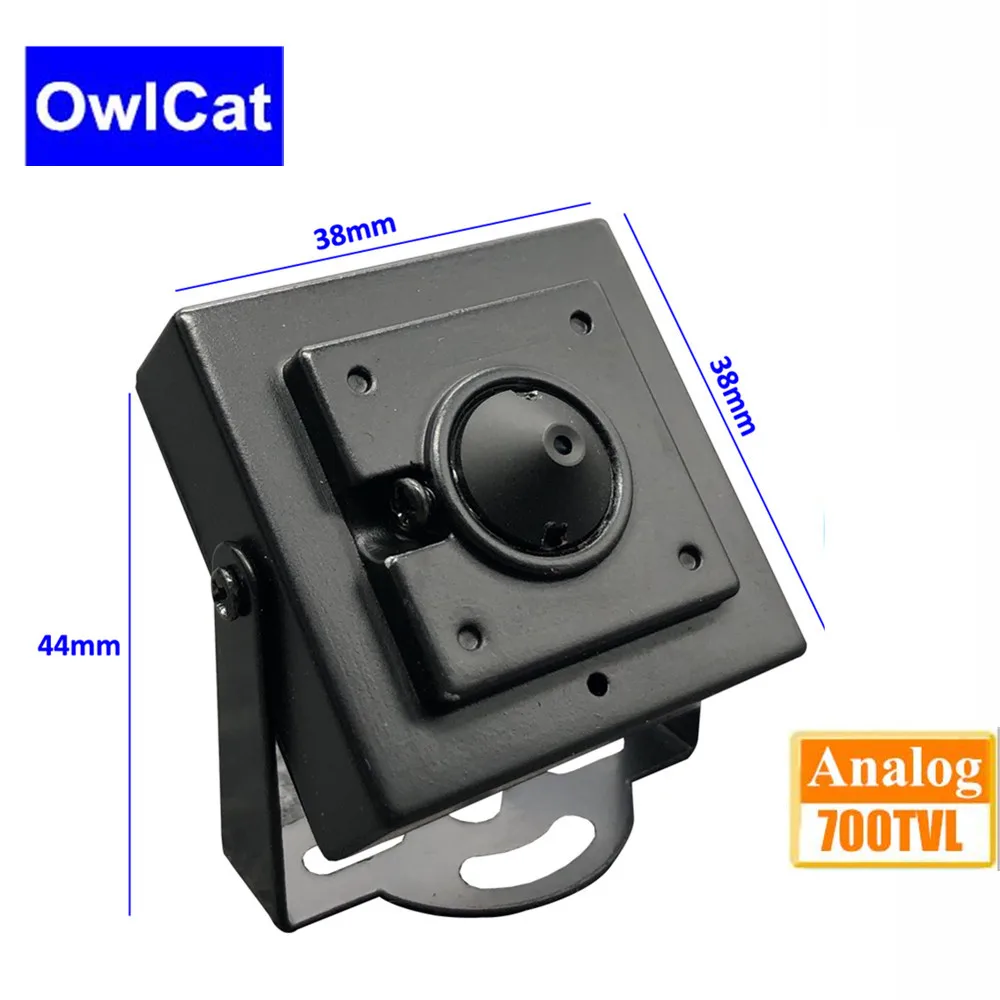 OwlCat 700TVL CMOS Проводная Мини-коробка микро-домашняя охранная камера видеонаблюдения с металлическим корпусом 3,7 мм объектив