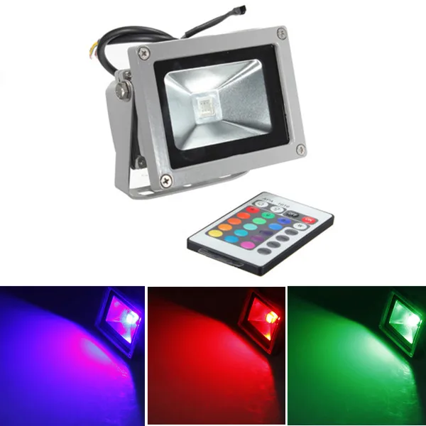 AC85-265V Waterproof RGB LED Flood Light Colorful Changing Wash Wall Mount Spot 900LM Remote Control | Освещение